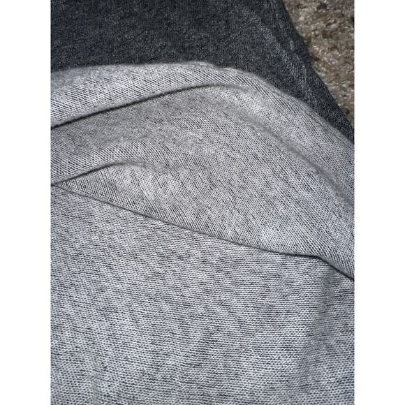 LOFT Gray French Terry Short Sleeve Top Small Beaded Embellished Neckline - Picture 6 of 8